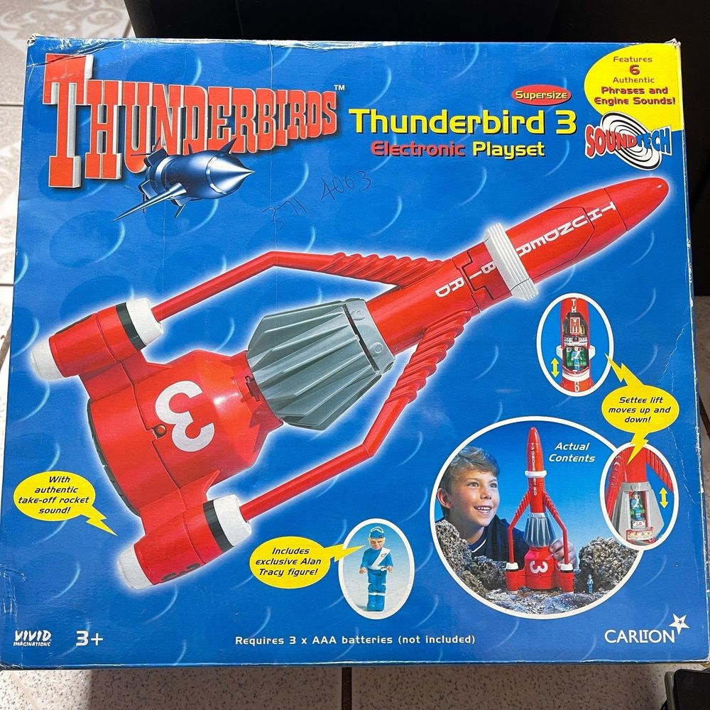 NIB Vintage Vivid Imagination Thunderbird 3 Electronic Playset (Supersize)